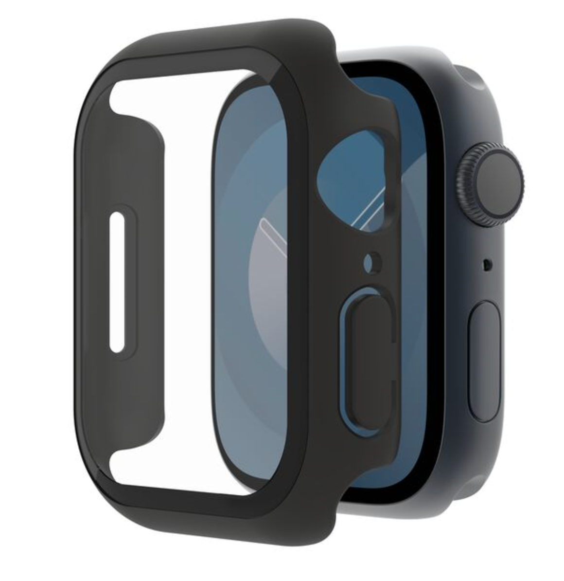 Protector de pantalla tratado 2 en 1 TemperedCurve + parachoques para Apple Watch